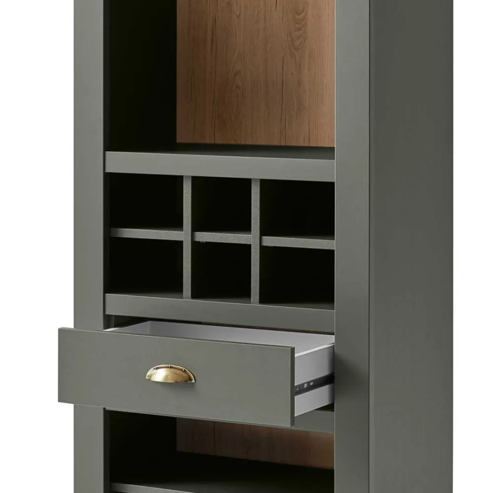 Wohnen 68x207x45 Regal mit Schublade & 11 Fächern - Eylan