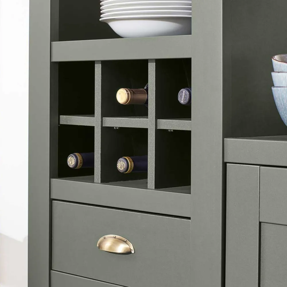 Wohnen 68x207x45 Regal mit Schublade & 11 Fächern - Eylan