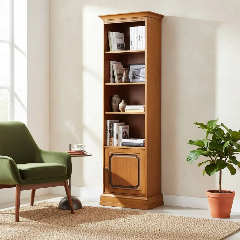 Wohnen 58x194x35 Regal mit Tür & vier Fächern - Kimms