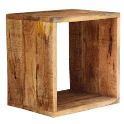 Wohnen 44x44x33 Regalwürfel aus Akazie Massivholz - Lindos