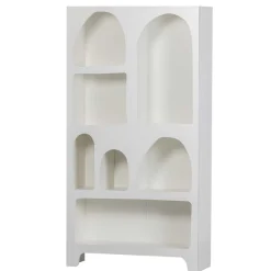 Wohnen Wohnzimmer-Regale|Retro Möbel*95x180x32 Retro Design Regal in Weiß - Tom