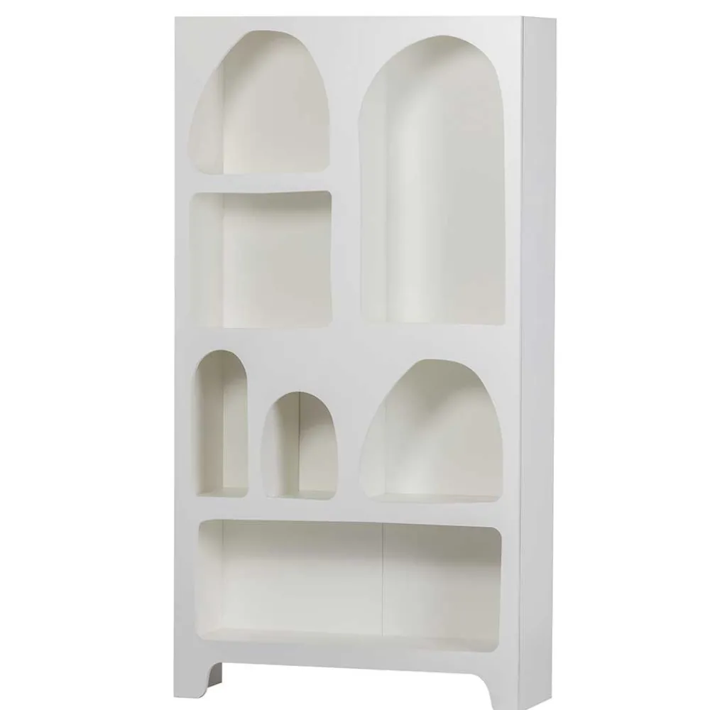 Wohnen Wohnzimmer-Regale|Retro Möbel*95x180x32 Retro Design Regal in Weiß - Tom