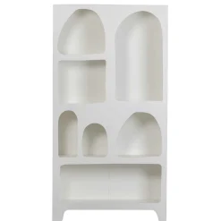 Wohnen Wohnzimmer-Regale|Retro Möbel*95x180x32 Retro Design Regal in Weiß - Tom