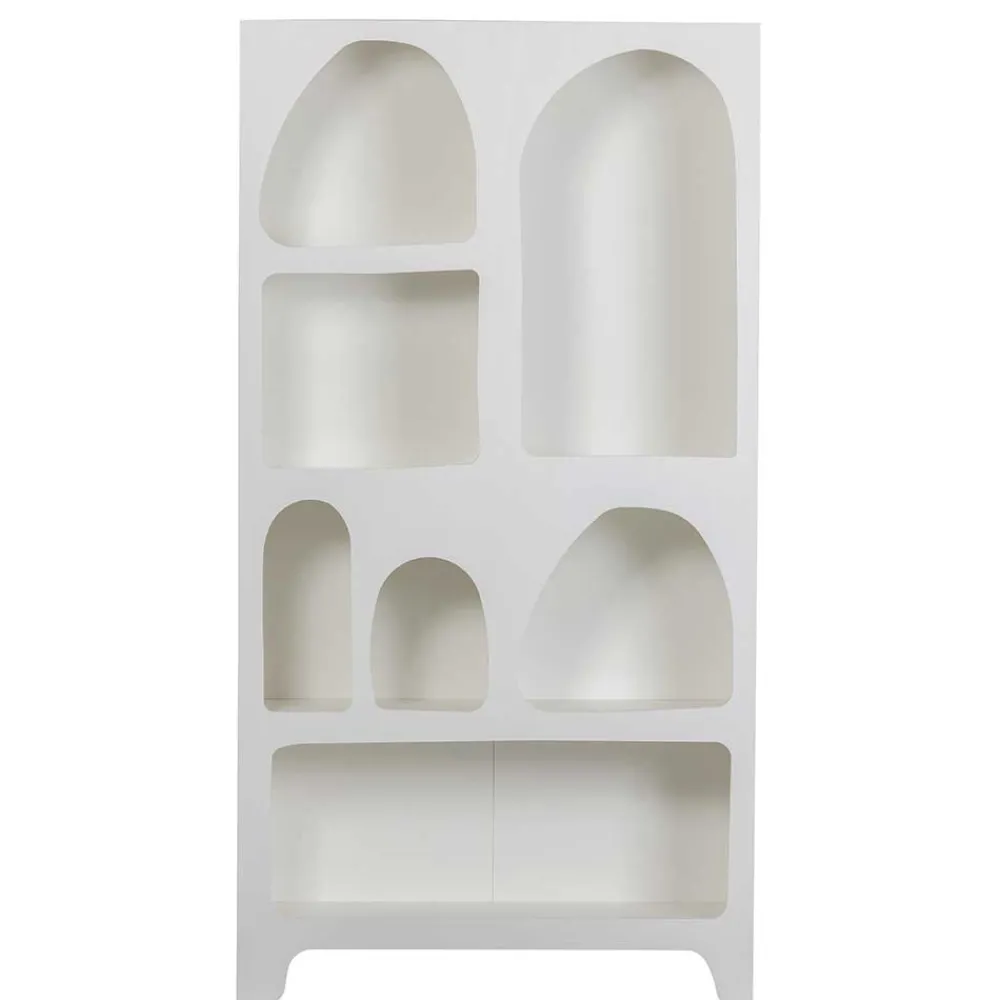 Wohnen Wohnzimmer-Regale|Retro Möbel*95x180x32 Retro Design Regal in Weiß - Tom