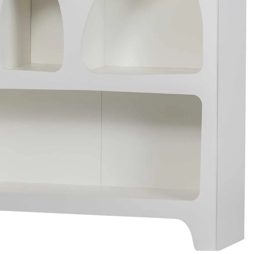 Wohnen Wohnzimmer-Regale|Retro Möbel*95x180x32 Retro Design Regal in Weiß - Tom