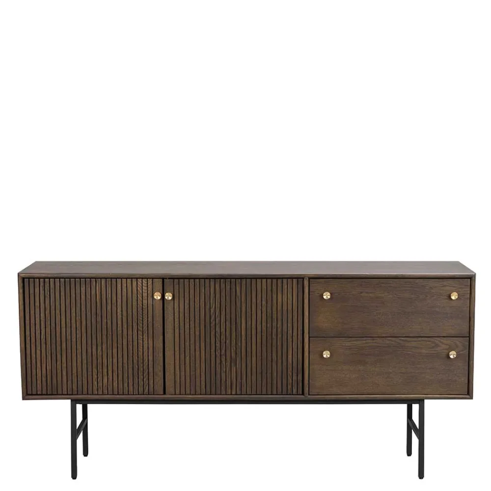 Wohnen 160x75x42 Retro Design Sideboard in Eiche dunkel - Cuzliav