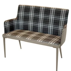 Wohnen Küchenbänke|Esszimmerbänke*100x90x52 Retro Esszimmerbank in Kariert - Rave