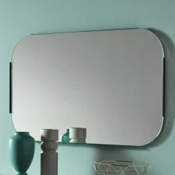 Wohnen Spiegel|Flurspiegel*101x61x2 Retro Hängespiegel mit Glasrahmen - Bageria