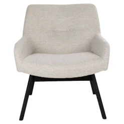 Wohnen 63x73x65 Retro Sessel in Creme Weiß - Solanda