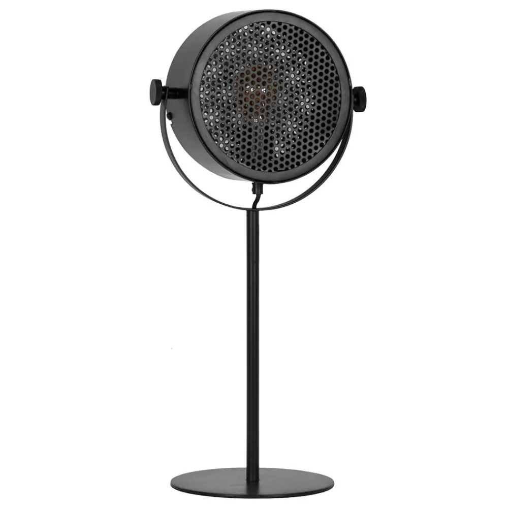 Wohnen 20x60x20 Retro Tischleuchte in Schwarz - Nadelles