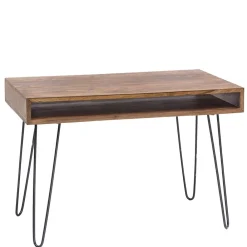 Wohnen 110x76x60 Retrodesign Schreibtisch aus Sheesham Holz - Seriacus