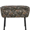 Wohnen 55x40x46 Retrohocker mit Samt Blumen Muster - Esdrega