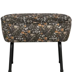 Wohnen 55x40x46 Retrohocker mit Samt Blumen Muster - Esdrega