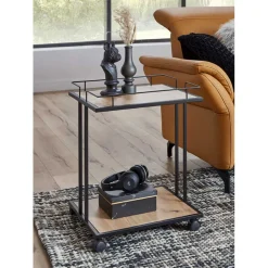 Wohnen Servierwagen|Teewagen*45x60x45 Rollbarer Beistelltisch quadratisch - Jonida