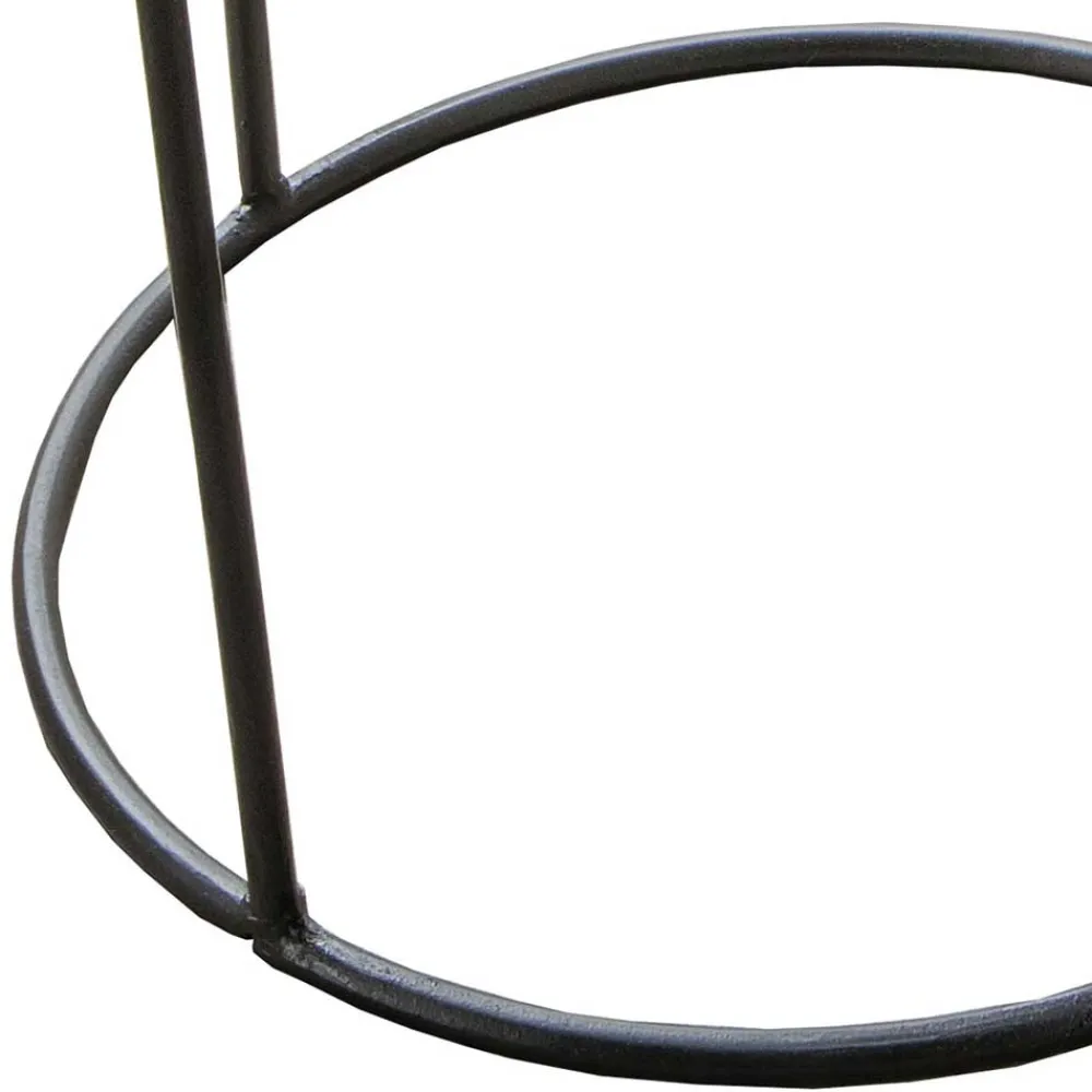 Wohnen Telefontische*47x58x47 Runder Beistelltisch in Zinkfarben - Ebruar