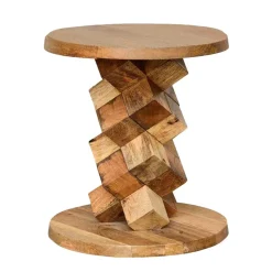 Wohnen Designermöbel*40x45x40 runder Designtisch aus Massivholz - Sanyra