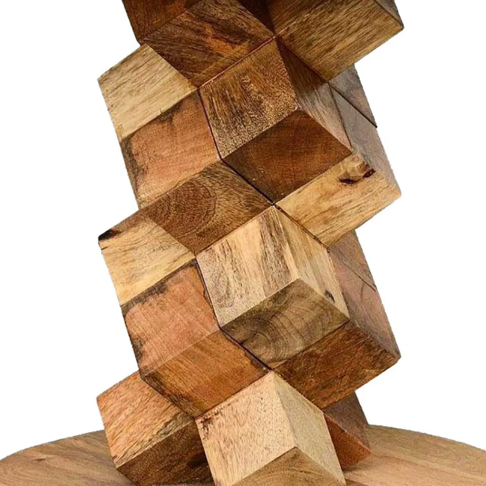 Wohnen Designermöbel*40x45x40 runder Designtisch aus Massivholz - Sanyra