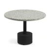 Wohnen 40x55x40 runder Sofatisch mit Terrazo Platte - Iconia