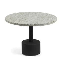 Wohnen 40x55x40 runder Sofatisch mit Terrazo Platte - Iconia