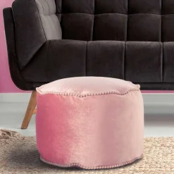 Wohnen 47x32x47 Samt Hocker Pouf in Rosa - Strada