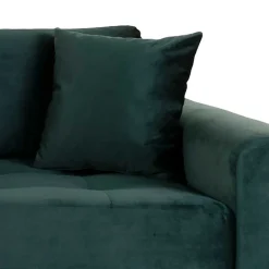 Wohnen Skandinavische Möbel|Sofas*180x76x93 Samt Wohnzimmercouch in Dunkelgrün - Secilia