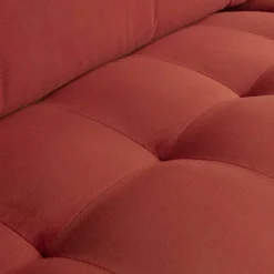 Wohnen 230x83x88 Samt Wohnzimmercouch in Kastanien Braun - Enzing