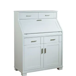 Wohnen 85x117x44 Scandi Chic Sekretär in Weiß - Pray