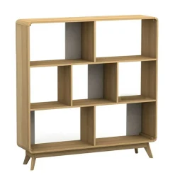 Wohnen Skandinavische Möbel|Wohnzimmer-Regale*122x126x29 Scandi Standregal in Natur - Jendren