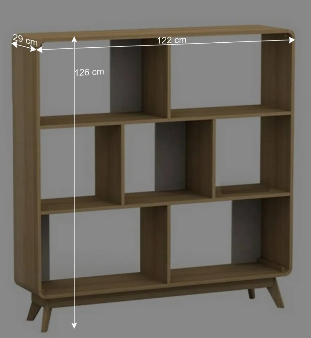 Wohnen Skandinavische Möbel|Wohnzimmer-Regale*122x126x29 Scandi Standregal in Natur - Jendren