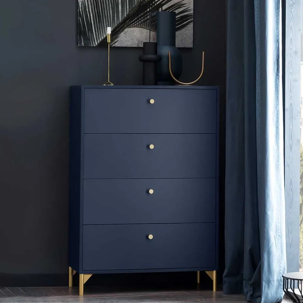 Wohnen 80x117x40 Schlafzimmer Hochkommode elegant - Inbano