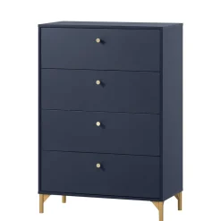 Wohnen 80x117x40 Schlafzimmer Hochkommode elegant - Inbano