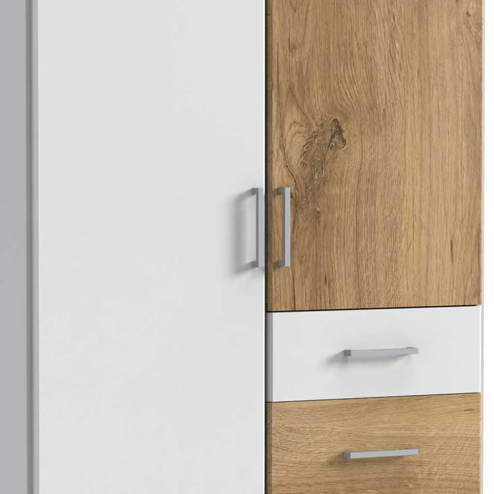 Wohnen Jugendzimmerschränke*91x199x58 Schlafzimmerschrank mit Metallgriffen - Calassina