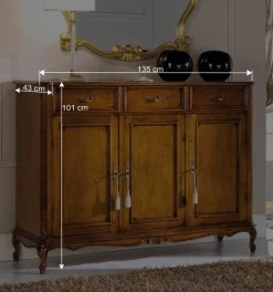 Wohnen 135x101x43 Schrank im Italienischen Stil - Carlenna