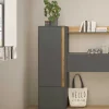 Wohnen 50x158x40 Schrank in Anthrazit mit Wildeiche - Ahilav