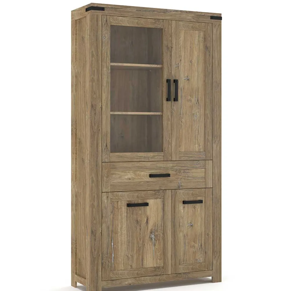 Wohnen 110x200x40 Schrank in Eiche Dunkel - Yoziska