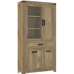 Wohnen 110x200x40 Schrank in Eiche Dunkel - Yoziska