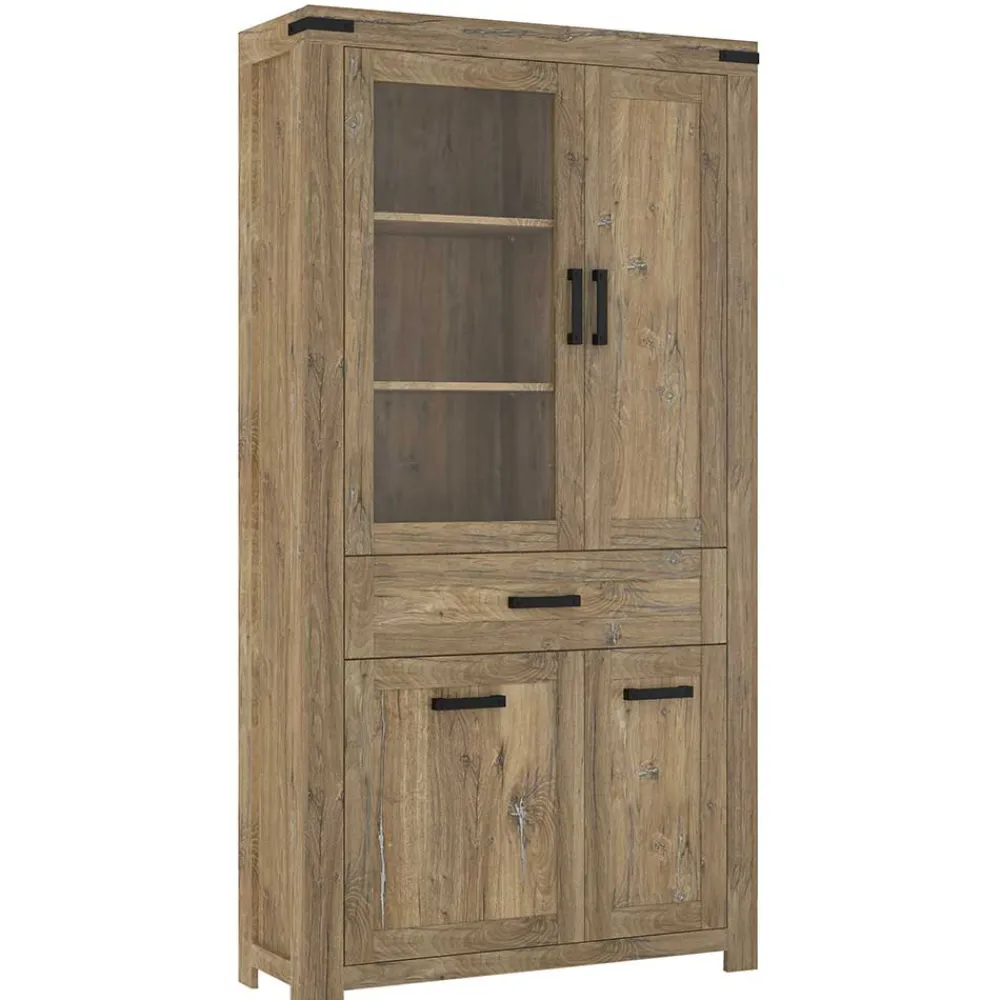 Wohnen 110x200x40 Schrank in Eiche Dunkel - Yoziska