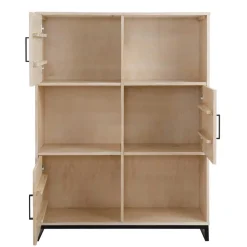 Wohnen 110x140x39 Schrank mit 3 Türen & 3 Fächern - Pseino
