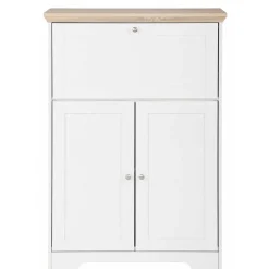 Wohnen 81x116x39 Schreibschrank Sekretär in Weiß - Akedra