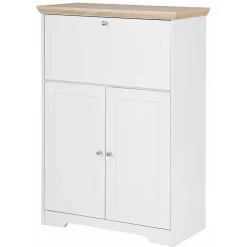 Wohnen 81x116x39 Schreibschrank Sekretär in Weiß - Akedra