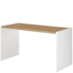 Wohnen 143x77x63 Schreibtisch in Wildeiche NB & Weiß - Nonessia