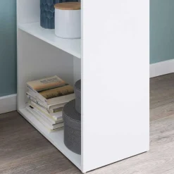 Wohnen Bürotische*120x120x53 Schreibtisch Regal Kombi in Weiß - Ricana