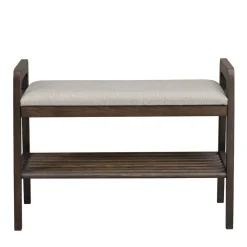 Wohnen Schuhschränke|Garderobenbänke*75x55x40 Schuhbank in Eiche Dunkelbraun - Cora