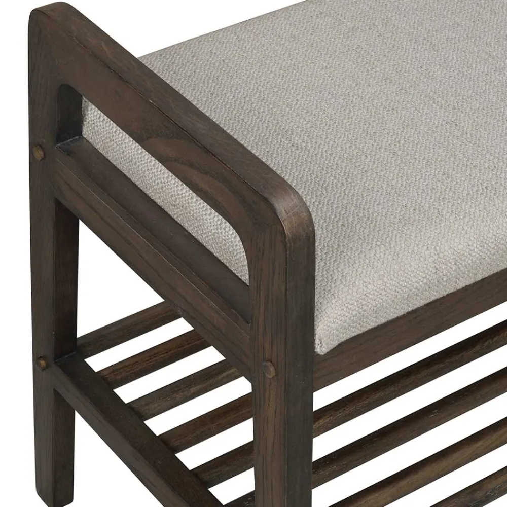 Wohnen Schuhschränke|Garderobenbänke*75x55x40 Schuhbank in Eiche Dunkelbraun - Cora