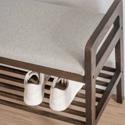 Wohnen Schuhschränke|Garderobenbänke*75x55x40 Schuhbank in Eiche Dunkelbraun - Cora