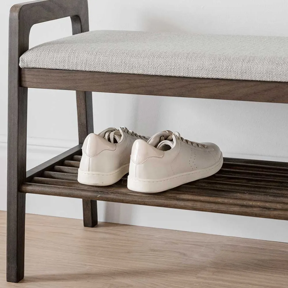 Wohnen Schuhschränke|Garderobenbänke*75x55x40 Schuhbank in Eiche Dunkelbraun - Cora