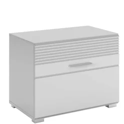 Wohnen 60x40x37 Schuhbank in Weiß Hochglanz - Sumatra