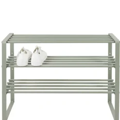 Wohnen Schuhschränke|Wohnzimmer-Regale*70x49x29 Schuhregal aus Stahl in Graugrün - Citro