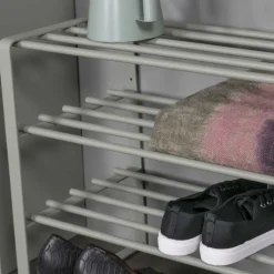 Wohnen Schuhschränke|Wohnzimmer-Regale*70x49x29 Schuhregal aus Stahl in Graugrün - Citro