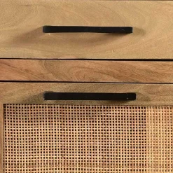 Wohnen Rattanmöbel|Schuhschränke*85x91x40 Schuhschrank aus Holz & Rattan Geflecht - Lazianus